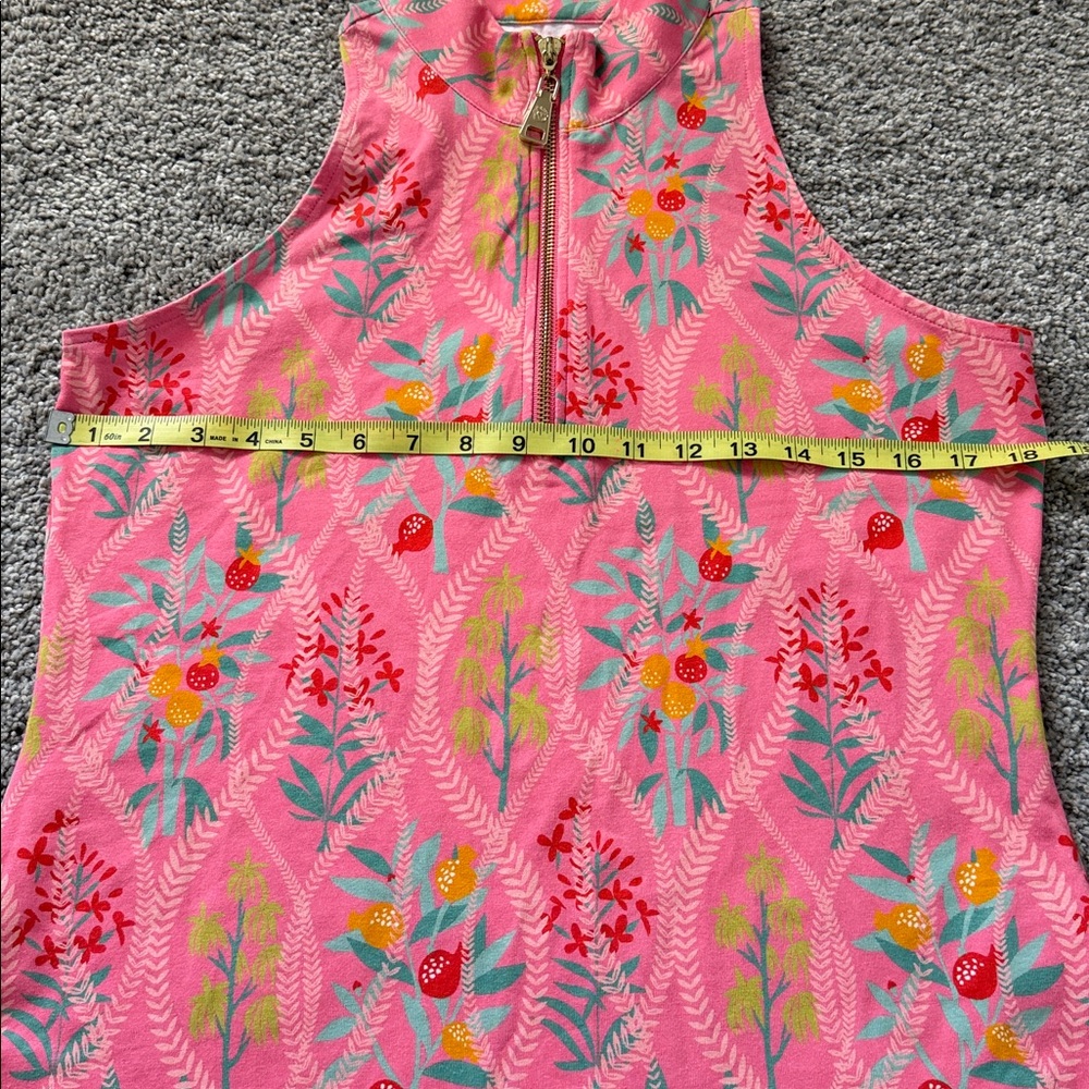 Spartina 449 Coral tank with stretch - cute berry floral print-Never Worn, small - Picture 3 of 7